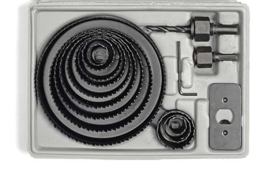 GFB 4857 Bi-Metal Panç Adaptörü ve Aksesuarları 16 Pcs Set