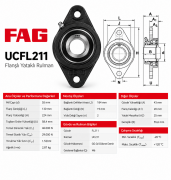 FAG UCFL211 Yataklı Rulman