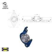 SNR UCFL212 Yataklı Rulman