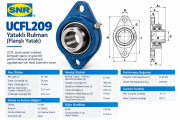 SNR UCFL209 Yataklı Rulman
