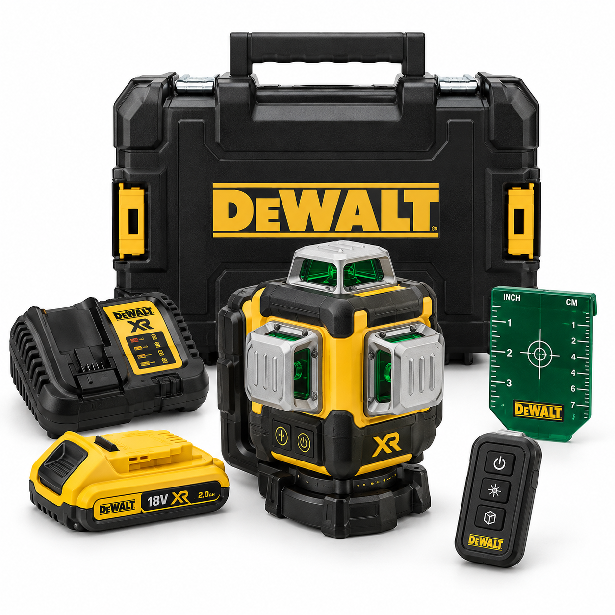 DEWALT DCLE34035D1-QW 18V 3x360° Yeşil Lazer Seti