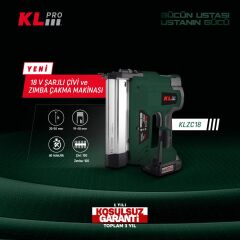 KLPRO KLZC18 18V Şarjlı Çivi ve Zımba Çakma Makinesi