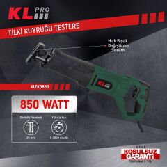 KLPRO KLTK0850 850 Watt Profesyonel Tilki Kuyruğu Testere