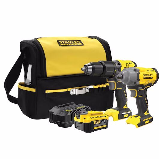 Stanley SFMCK217M1S-QW 18V V20 Kömürsüz Kombi & Darbeli Somun Sıkma - 1x4Ah Yumuşak Çantalı Kit
