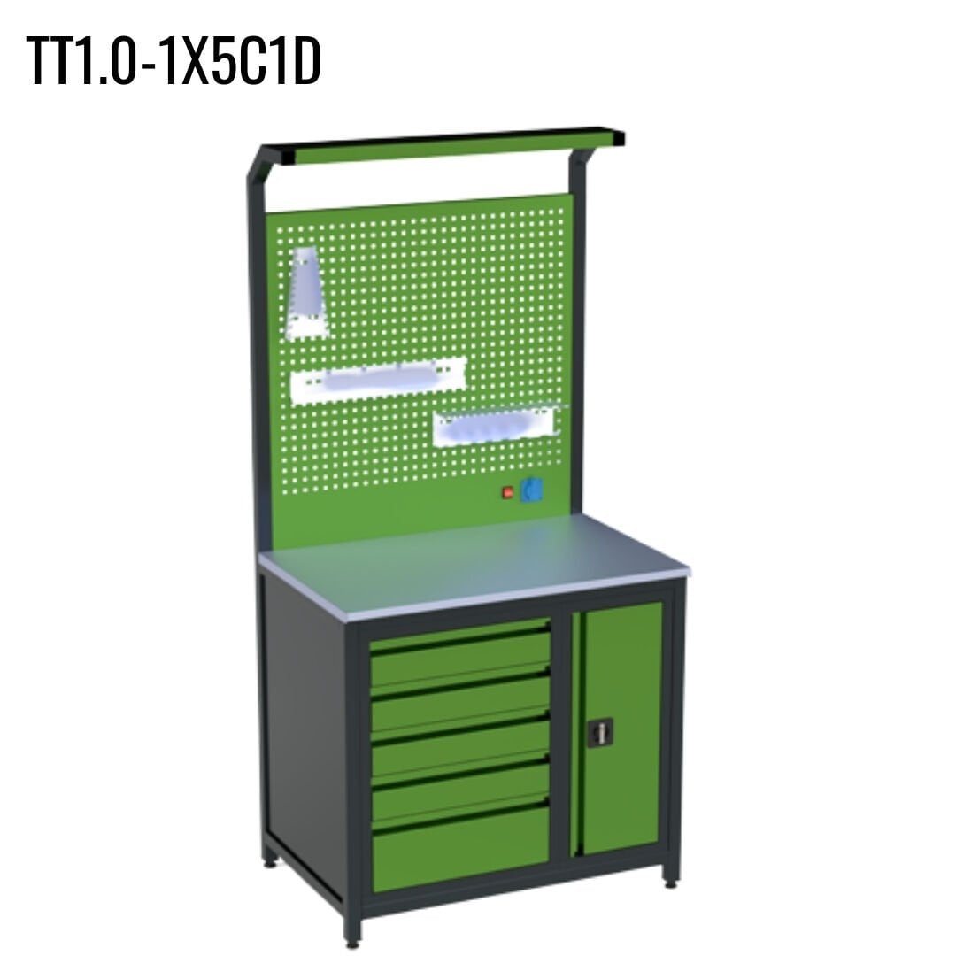 Metalle TT1.0-1X5C1D 1 Metre 5 Çekmece 1 Dolap  Takım Tezgahı