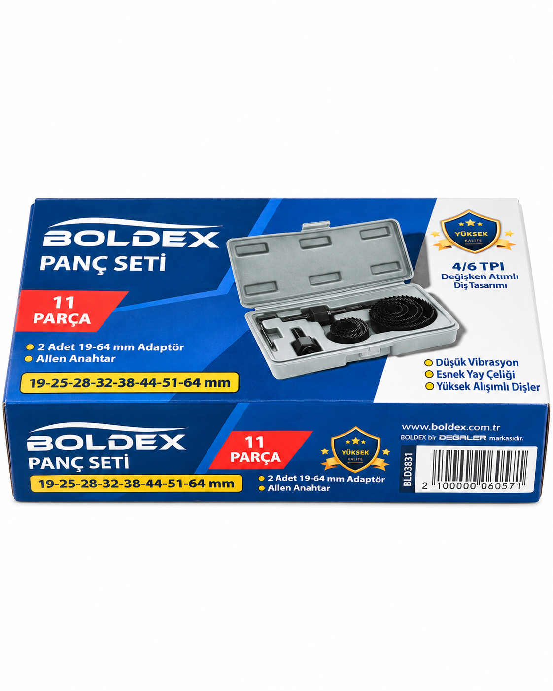 BOLDEX BLD3831 11 Parça 19-64 mm Panç Seti