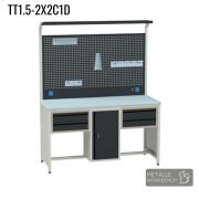 Metalle TT1.5-2X2C1D 1,5 Mt 4 Çekmece 1 Dolap Takım Tezgahı