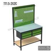 Metalle TT1.5-2X2C 1,5 Mt 4 Çekmece Takım Tezgahı