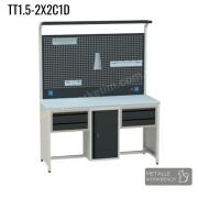 Metalle TT1.7-2X2C1D 1,7 Mt 4 Çekmece 1 Dolap Takım Tezgahı
