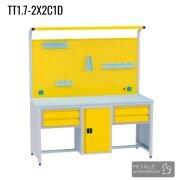 Metalle TT1.7-2X2C1D 1,7 Mt 4 Çekmece 1 Dolap Takım Tezgahı