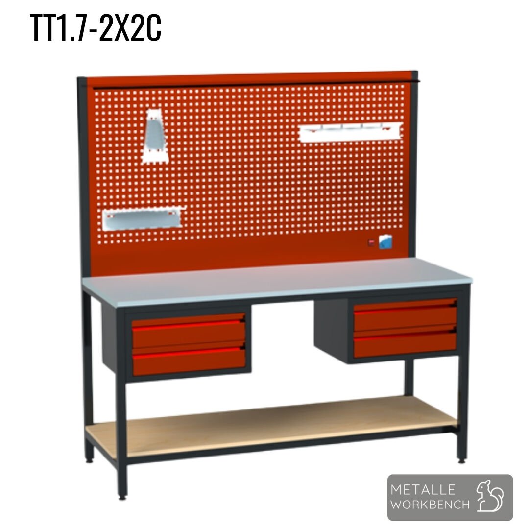Metalle TT1.7-2X2C 1,7 Mt 4 Çekmece Takım Tezgahı