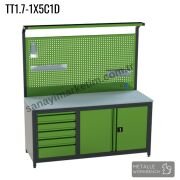 Metalle TT1.7-1X5C1D 1,7 Mt 5 Çekmece 1 Dolap Takım Tezgahı