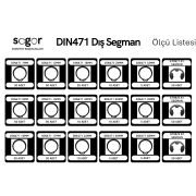 Emniyet Segman Seti DIN 471 Dış Segman–490 Parça Sekman Seti