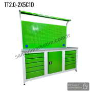 Metalle TT2.0-2X5C1D 2,0 Mt 10 Çekmece 1 Dolap Takım Tezgahı