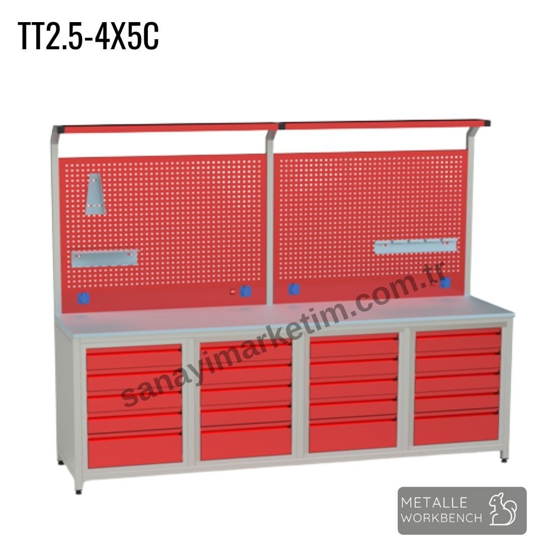 Metalle TT2.5-4X5C 2,5 Mt 20 Çekmece Takım Tezgahı