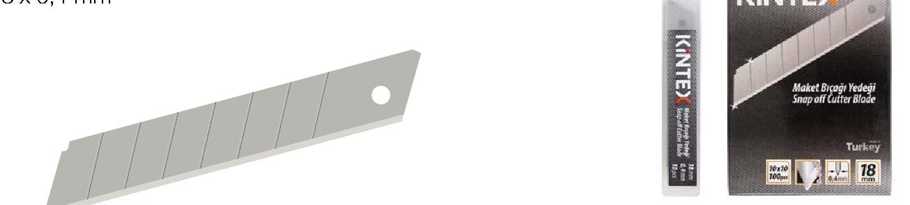 GFB 4524 Kintex Maket Bıçağı Yedeği 18 x 0,4 mm