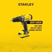 Stanley SCD718D2K-TR 18V V20 Çift Akülü Darbeli Matkap