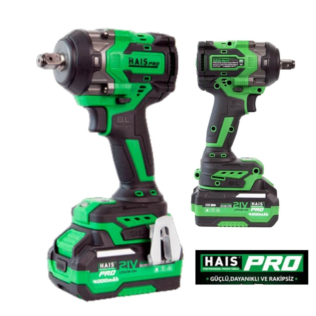 HaisPro RB 809 21V 4.0Ah 1/2 850 Nm Çift Akülü Darbeli Somun Sıkma