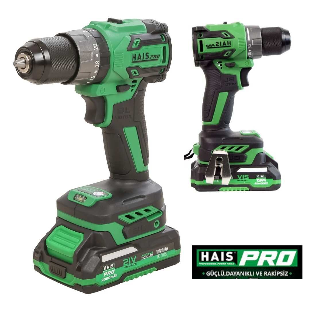 HaisPro RB-DB2101 21V 2.0Ah Çift Akülü Kömürsüz Darbesiz Vidalama Matkap