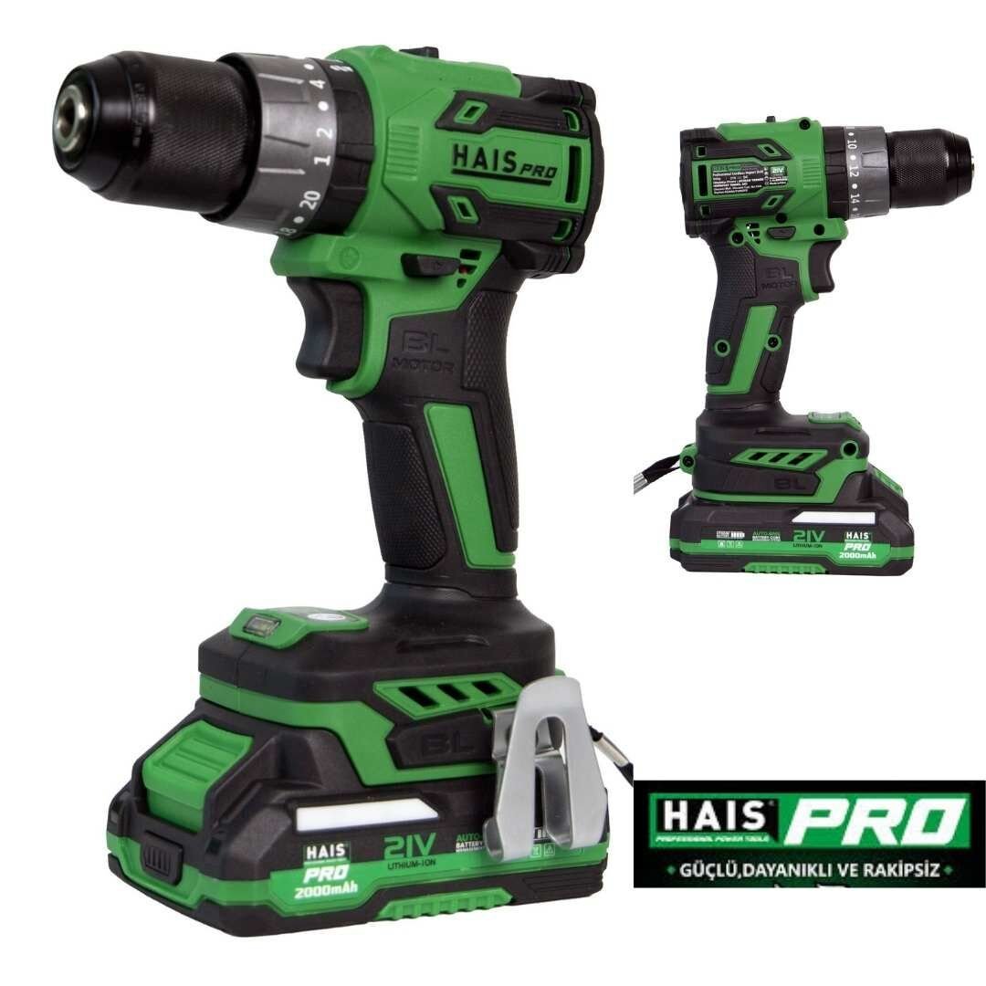 HaisPro RB-DB2102 21V 2.0Ah Çift Akülü Kömürsüz Darbeli Vidalama Matkap