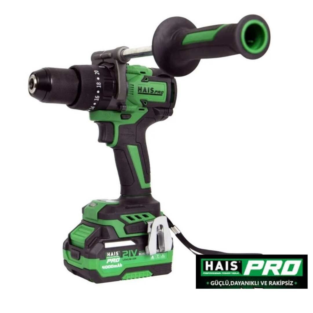 HaisPro RB-DB2109 21V 4.0Ah Çift Akülü Kömürsüz Darbeli Matkap