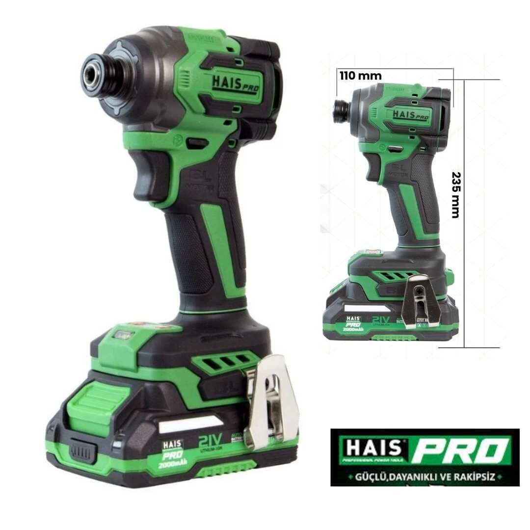 HaisPro RB-SD2108 21V 2.0Ah Çift Akülü Kömürsüz Darbeli Vidalama