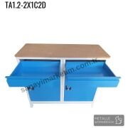 Metalle TA1.2-2X1C2D 2 Çekmece 2 Dolap Çalışma Masası