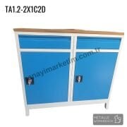 Metalle TA1.2-2X1C2D 2 Çekmece 2 Dolap Çalışma Masası