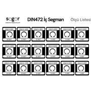 Segman Seti DIN 472 İç Segman Seti 350 Adet Sekman Seti