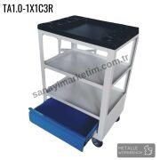 Metalle TA0.6-1X1C3R 1 Çekmece 3 Raf Çalışma Masası