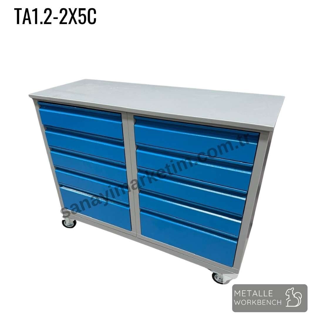 Metalle TA1.2-2X5 10 Çekmece  Çalışma Masası