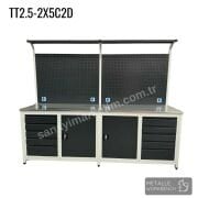 Metalle TT2.5-2X5C2D 2,5 Mt 10 Çekmece 2 Dolap Takım Tezgahı