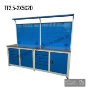 Metalle TT2.5-2X5C2D 2,5 Mt 10 Çekmece 2 Dolap Takım Tezgahı