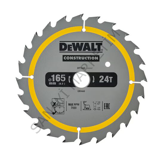 Dewalt DT1949-QZ 165x20mm 24 DİŞ Elmas Düz Daire Testere Bıçağı