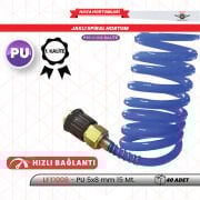 Luft 5*8 mm 1/4 Hızlı Bağlantı Spiral Hava Hortum PU