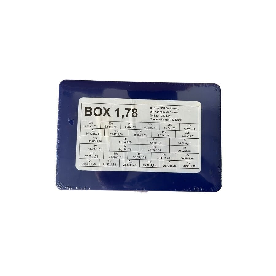 Oring Set NBR 70 Shore 30 Ölçü 382 Adet (1.78MM Kalınlık)