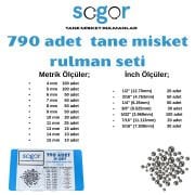Segor Tane Misket Rulman Seti 790 Adet 18 Çeşit