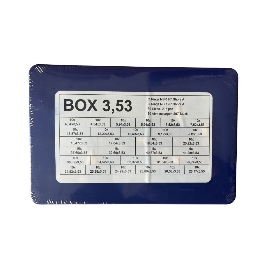 Oring Set NBR 90 Shore 30 Ölçü 297 Adet (3.53MM Kalınlık)
