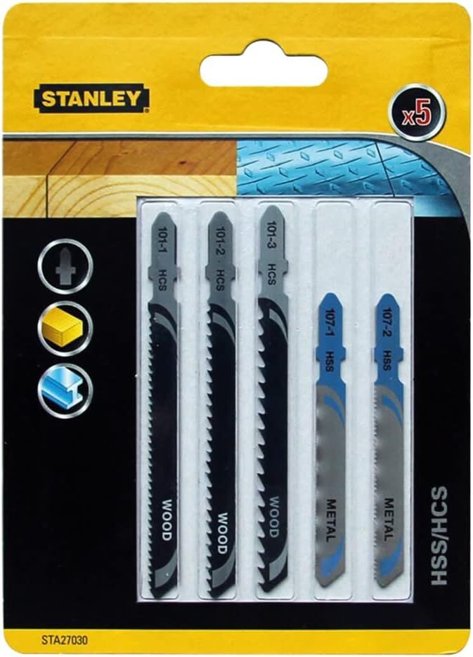Stanley STA27030 5 Parça Dekupaj Bıçak Seti