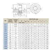 Kaplin 225 mm Döküm Yıldız Kaplin