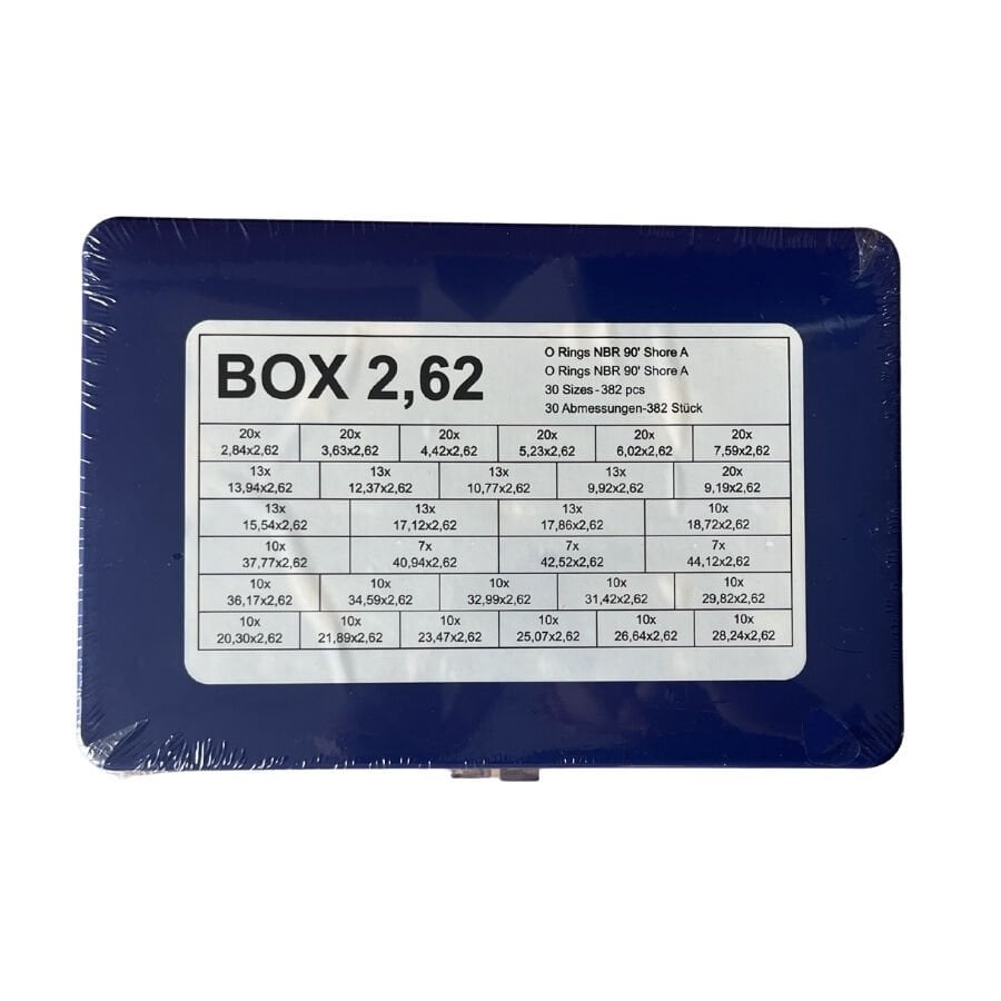 Oring Set NBR 90 Shore 30 Ölçü 382 Adet (2.62MM Kalınlık)