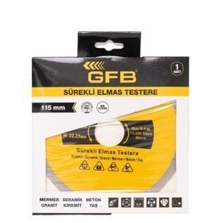 GFB 2382 Mermer Granit Kesici Elmas Testere 230 mm
