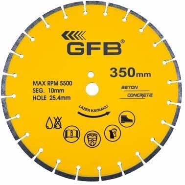 GFB 2370 Beton ve Asfalt Kesme Testeresi 400 x 25.4 x 10mm