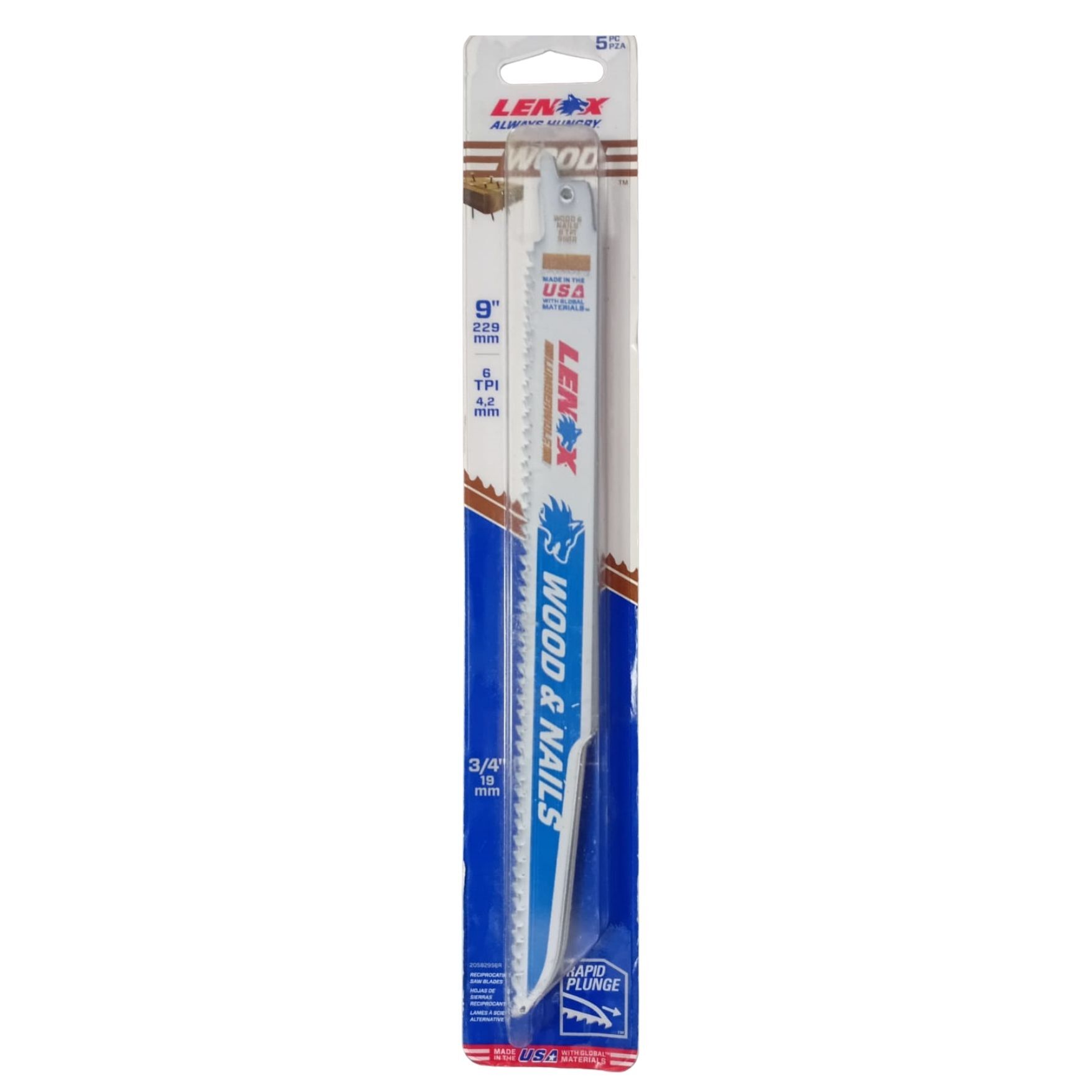 Lenox 20582956R 229*19*1,3 5 li Tilki Kuyruğu Testere  Bıçağı