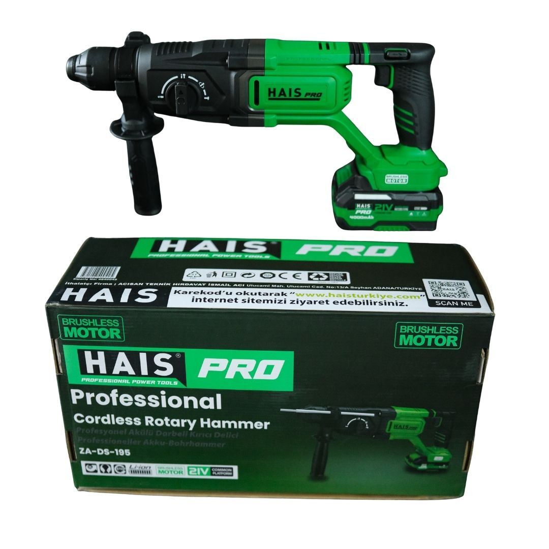 HaisPro ZA-DS-195 21V 4.0 Ah Şarjlı Kırıcı Delici Matkap
