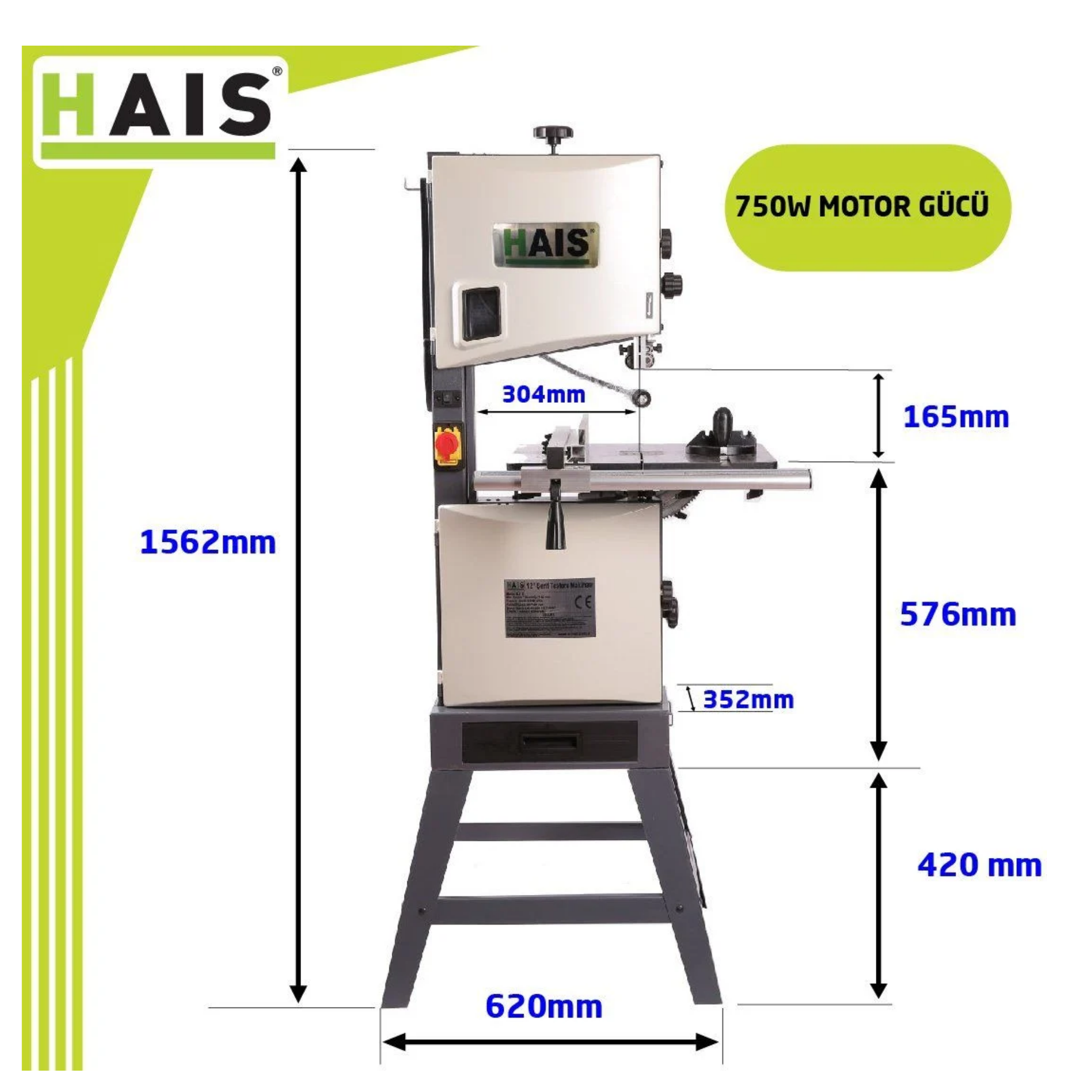 Hais MJ12 Şerit Testere Makinesi