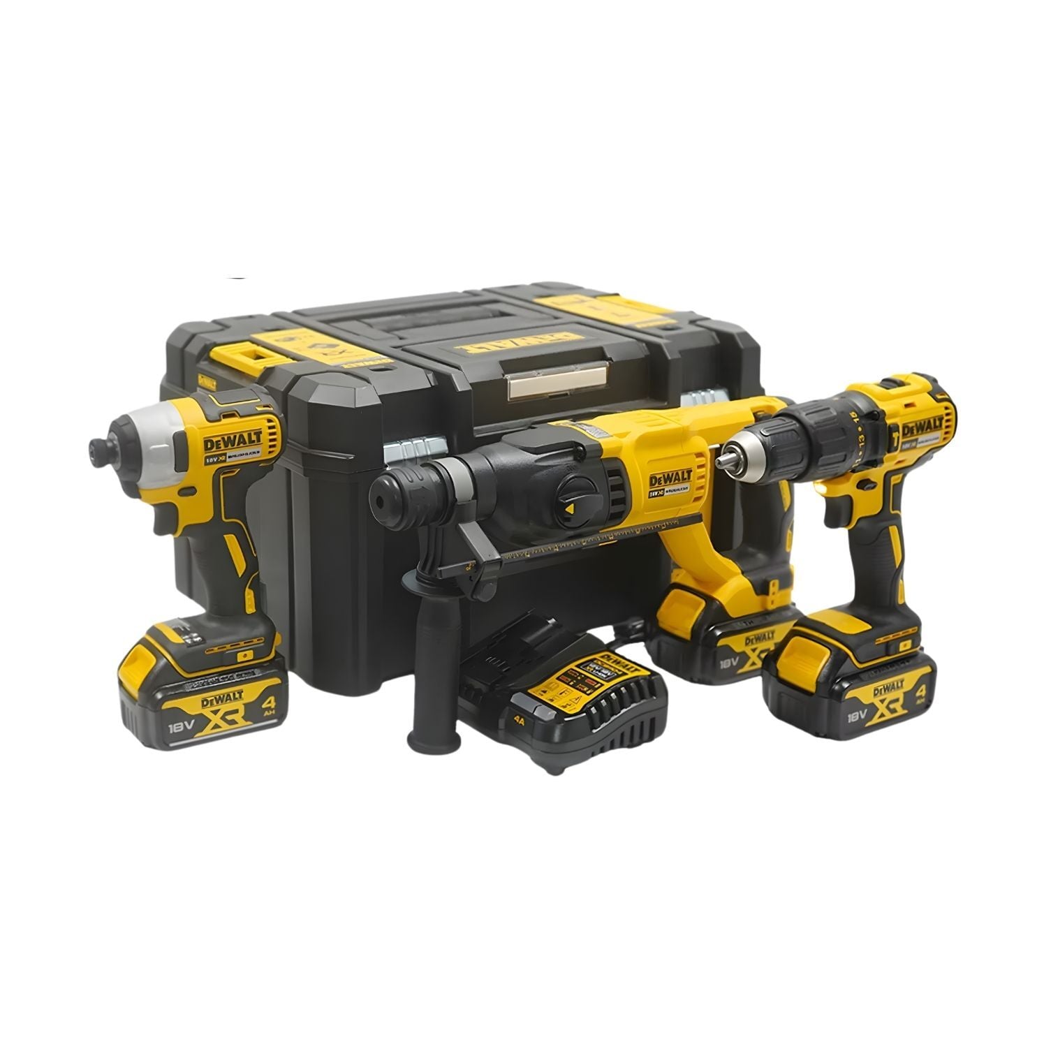 Dewalt DCK369M3T-QW 18V Kömürsüz 3x 4 Ah. Akü 3'lü Makine Seti