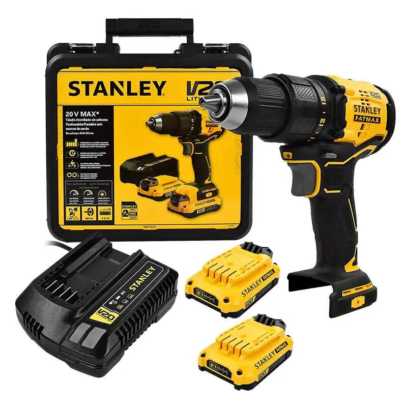 Stanley SBD710C2K 18V 1,5 Ah Kömürsüz Şarjlı Matkap