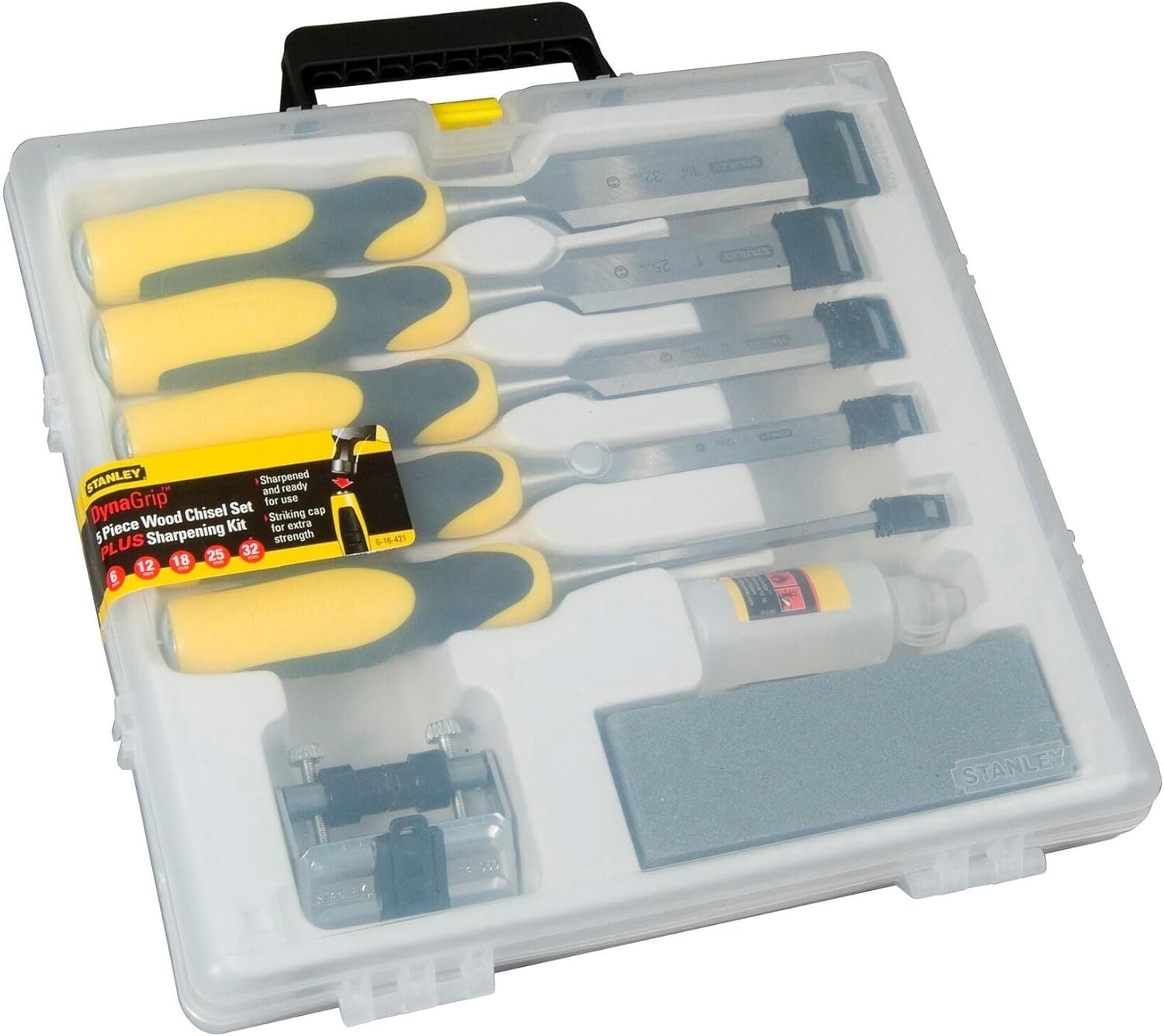 Stanley 5-16-421 DynaGrip Iskarpela Seti ve Bileme Kiti 8 Parça