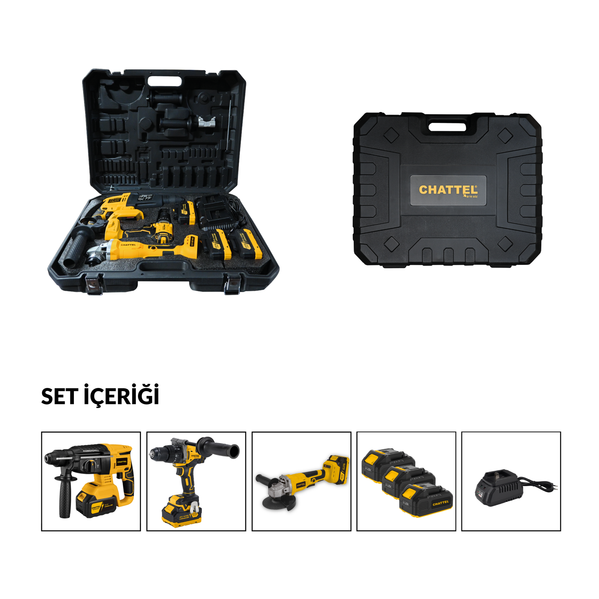 Chattel CHT-SET4401 3'lü Combo Set